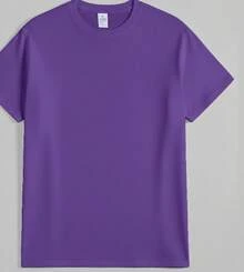 Men's Casual 100% Cotton Soft Crew Neck T-Shirt Daily Wear, High-Quality Plus-Size Pure Cotton Menswear,Mens Cotton T-Shirt, Paris Graphic Design, - 紫色 - 查看 4