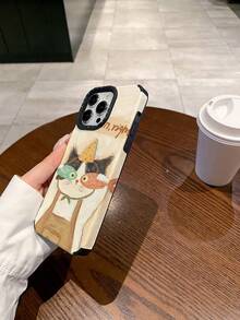 可爱卡通猫手机壳 - 鱼眼面具派对帽设计，ins风防震保护套，适用于 11/12/12Pro/13/14/14Pro/15Pro/16Pro/17Pro/14ProMax/15ProMax/16ProMax/17ProMax系列 - 彩色 - 查看 4