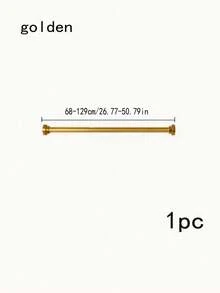 1pc Stainless Steel Telescopic Shower Curtain Rod, No Drilling Required, Curtain Rod, Closet Rod, Tension Rod, Clothes Drying Rod, Suitable For Bathroom, Living Room, Balcony, Partition, Door Curtain, Kitchen, Bathroom Accessories - Telescopic Pole - View 34