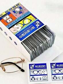 100/300pcs Compact Portable Wet Wipes. Eyeglass Cleaning Wet Wipes, Lens Anti-Fog Wipes, Suitable For Cleaning Glasses, Phones, And Various Screens, Essential For Travel, School, And Commute - Multicolor - View 2