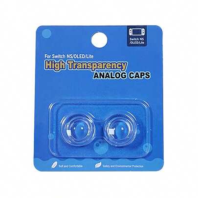 2个装Switch Joy-Con手柄硅胶摇杆帽，加高设计，防滑、防汗、防刮擦，提升游戏体验，兼容Switch OLED、Switch、Switch Lite，吸塑包装