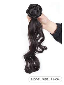 Băng đô búi tóc cao và buộc lệch bên cho nữ, tóc giả tổng hợp, tăng độ dày tự nhiên, kiểu hoa cài đầu, phù hợp cho phụ nữ sử dụng hàng ngày và các buổi tụ họp. - Nhiều màu - Xem 5