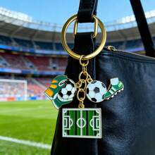 1 Peça - Chaveiro de Futebol da Copa do Mundo de Liga, Acessório de Pendurar na Bolsa, Lembrança de Fã, Presente Perfeito para Torcedores de Futebol - Visão 8