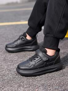 Giày thể thao thường ngày unisex dành cho thanh thiếu niên, màu đen, thích hợp đi học/đi làm, phù hợp mọi mùa. - màu đen - Xem 5