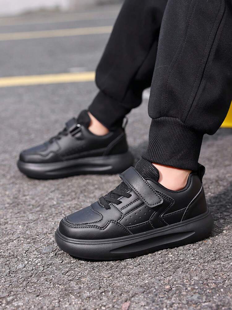 Giày thể thao thường ngày unisex dành cho thanh thiếu niên, màu đen, thích hợp đi học/đi làm, phù hợp mọi mùa. - màu đen - Xem 5