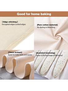 Toile de fermentation de pâte épaisse de qualité supérieure, tapis de fermentation de baguette, idéal pour la cuisson de baguettes françaises et de pain maison, assure une fermentation parfaite de la pâte, essentiel pour la cuisine et la restauration, convient au pain de levain, aux pâtisseries et plus encore - Multicolore - Voir 4