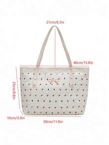 女士手提包，简约休闲多功能大容量单肩包，女士沙滩度假手提包，工作通勤手提包 - 彩色 - 查看 6