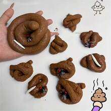 5pcs Realistic Dog Poop Prank Prop, Durable Brown PVC Material, Soft Texture, Suitable For Gardening Decor, Photo Props, Adult Parties, Pranks And Novelty Gifts - Prank - View 2