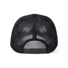 1顶棕榈树刺绣网眼棒球帽，夏季沙滩帽 - 黑色 - 查看 5