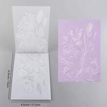 Plantilla de relieve en 3D con flores degradadas, para hacer álbumes de fotos, tarjetas y carpetas de artesanía con textura en 3D, ideal para entusiastas de la manualidad - Multicolor - Ver 15