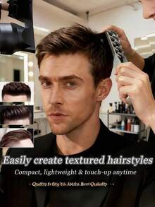 1/2/4/10Pcs Brand New All-In-One Volumizing Wide-Tooth Hair Comb - Fluffy Texture, Suitable For Men, ABS Plastic Material, Textured Grip Handle, Suitable For All Hair Types, Perfect For Home, Back To School, Travel And Vacation Essentials - Multicolor - View 5