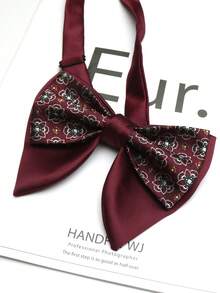1 szt. muszka w stylu vintage z kwiatowym wzorem, formalny krawat w stylu brytyjskim, odpowiedni do biznesu i na wesele - Wielokolorowe - Zobacz 4