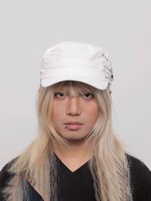 Mũ lưỡi trai kiểu Mỹ cổ điển, chất liệu denim mài, đỉnh bằng phẳng, đính đinh tán, kiểu dáng độc đáo, thích hợp cho người có đầu to hoặc khuôn mặt to. - mũ bóng chày - Xem 6