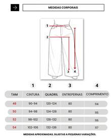 BNB Calça Wide leg Plus Size Feminina Cintura Alta - jeans - Visão 7