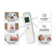 Termómetro Digital Infrarrojo Sin Contacto 32 Memorias Con Pantalla LCD 3 Colores - Ver 9