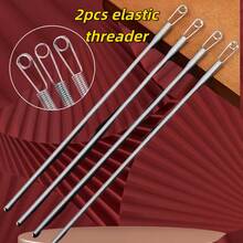 1/2 Packs High-Efficiency Elastic Threader - Effortless Threading, Suitable For Various Sewing Tasks, Home Sewing Tool, Rope Threadinol, Bendable Threader, Multi-Purpose Elastic Waistband, Cord Weaving Aid, Spring Eyelet Threader, [All Seasons Usable] - Waistband Threader - View 12