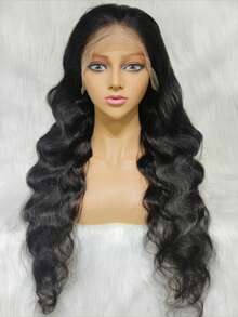 Tóc giả ren phía trước 13x4, tóc giả ren phía trước bằng tóc thật Remy kiểu sóng nước, độ dày 200%, đường chân tóc đã được tỉa sẵn, dành cho phụ nữ da đen. - 1B# - Xem 1