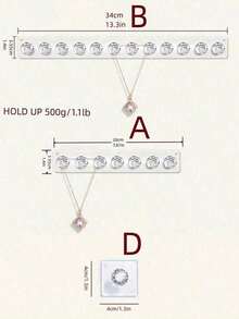 Necklace Holder Pink, Acrylic Necklace Hanger Wall Mount, Hanging Necklace Organizer, Jewelry Hooks For Necklaces, Bracelets, Chains - 彩色 - 查看 7