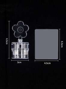 美甲印花工具套装，透明极光雪花硅胶印章，美甲钢板印花DIY，大小美甲印章和刮板 - 無色 - 查看 17