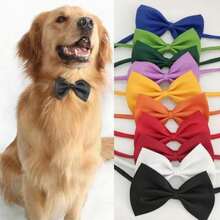 1pc Adjustable Pet Bow Tie Collar - Durable Polyester Material, Suitable For Small To Large Dogs And Cats - Multicolor - View 1