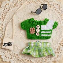 Sweater & Jeans Set, For LABUBU, Paired With Fashionable Headband, Glasses, Bag, Stylish Accessories, Merchandise, Birthday/Holiday Gift (Excluding Plush Doll, Only Clothes & Accessories) - Multicolor - View 10