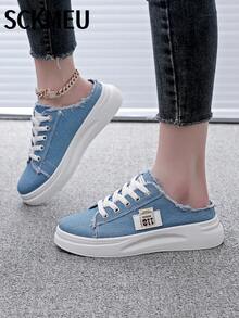 SCKMEU. Dép lê unisex cỡ lớn mới về mùa xuân, nhẹ, thoải mái, kiểu dáng cổ điển, đa năng. - Màu xanh lam - Xem 7