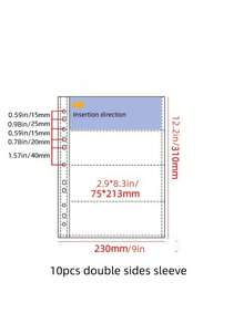 Sổ đựng sticker khổ A4, trong suốt, mờ, dạng lưới ngang 3/4. - A4 - Xem 11