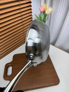 Chảo thép không gỉ 18/10 đường kính 18cm chống dính, thích hợp để làm bánh kếp, chiên trứng, bít tết, dùng được trên bếp ga và bếp từ, đáy phẳng, sử dụng được trong gia đình và nhà hàng, cấu trúc thép 3 lớp. - Xem 2