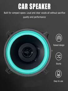YAIUZGOO 1个6/5/4英寸两分频全频汽车音响扬声器，超薄低音炮升级扬声器 - B - 查看 9