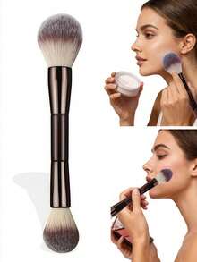 7pcs Multifunctional Double-Ended Makeup Brushes Set, Including Foundation Brush, Powder Brush, Blush Brush, Concealer Brush, Contour Brush, Suitable For Women - Coffee Brown - View 9