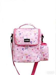 1pc Dinosaur Themed Insulated Lunch Bag, Unisex, Cute Insulated Lunch Box Set With Handle And Detachable Shoulder Strap, Reusable, Insulated Lunch Bag Set With Detachable Shoulder Strap Cooler Bag Waterproof Large Capacity Picnic Outdoor Picnic Bag Lunch Bag For Women School Supplies Camping Essentials - Multicolor - View 22
