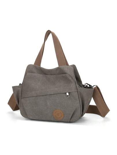 Túi đeo vai vải bố kiểu Nhật mới, kiểu dáng thường ngày, nhiều ngăn; một chiếc túi xách nữ đa năng, lấy cảm hứng từ phong cách retro, rộng rãi và tiện dụng, hoàn hảo cho công việc, đi làm và sử dụng hàng ngày.