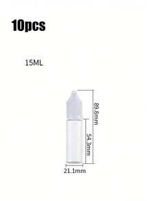 Botella gotero delgada, 5ml/10ml/15ml/20ml/30ml/50ml Botella vacía para gotas de ojos, Botella vacía para gotas de ojos, Tapa de botella gotero de líquido apretable de mascota, Perfecta para volver a la escuela y viajar, Portátil y ligera - Accesorios de viaje, Botella de viaje portátil, Botella de gel con punta puntiaguda Botella gotero apretable Botella de plástico transparente, Suministros para tatuajes, Adecuada para tinta líquida, pintura al óleo, arte y manualidades, Accesorios de viaje, Artículos esenciales de viaje - Multicolor - Ver 15