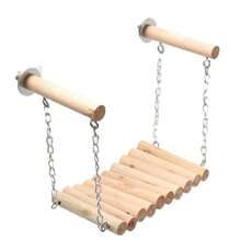 Bird Parrot Ladder Perch Hanging Cage Perch Chewing Parakeet Climbing Toy Wood Ladder For Medium Small Bird - 1pc Training Hoop - View 12
