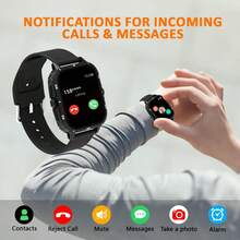 Neue modische Smartwatch, hochauflösende Anzeige, unisex, unterstützt kabellose Anrufbenachrichtigung, Multifunktionsuhr, mehrere Sportmodi, Musikwiedergabe Sportuhr, ideal als Geschenk für alle, strapazierfähiges Armband - Übersicht 9