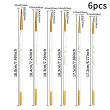 opeth 3/6支装木柄尼龙毛勾线笔套装，精细绘画笔，DIY涂鸦笔，拉花笔 - 彩色 - 查看 6