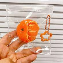 2个装橙子挤压超柔软泥浆版减压玩具球，可捏可剥橙子挤压玩具，慢回弹减压软玩具 - 彩色 - 查看 4