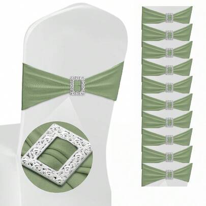 Faja elástica para silla con moño, bandas elásticas ajustables para sillas con deslizadores, decoración elástica universal para sillas para bodas, banquetes, fiestas