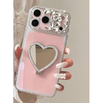 新款大窗口系列精准开孔心形镜面支架，糖果壳，适用于 17 Pro Max/16 Pro Max