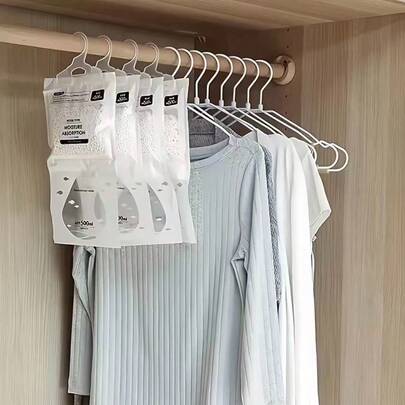 Non-Electric High-Efficiency Calcium Chloride Dehumidifier Bags, Moisture Absorber And Deodorizer, Suitable For Closets, Basements And Storage Areas, Random Style