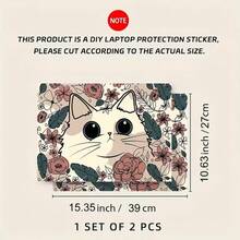 2pcs Laptop Skin Stickers, Fit For 15.6"-16" Laptops Of HP, Apple, Compaq, Hongji, Customizable Pattern, Scratch-Resistant, Residue-Free - View 7