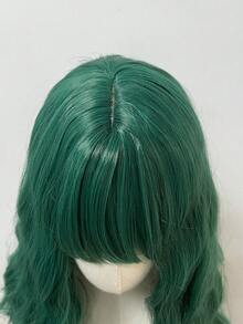 Tóc giả dài gợn sóng màu xanh lá cây có mái cho bé gái, thích hợp để hóa trang hàng ngày, Halloween, Giáng sinh, chịu nhiệt. - Nhiều màu - Xem 7