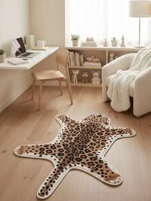 1pc Plush Leopard Brown Area Rug - Soft, Absorbent, Suitable For Bedroom, Living Room Or Bathroom, Machine Washable, Bath Mat, Decorative Rug, Bedroom Decor, Small Rug, Carpet, Home Decor, Living Room Rug, Living Room Small Rug, Bedroom Rug, Living Room Home Decor - Multicolor - View 6