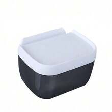 1个壁挂式防水带抽屉卫生纸架，可用作卫生纸卷架、粘性卫生纸架、纸巾盒、清洁用品架、浴室配件、房间装饰 - 黑與白 - 查看 6