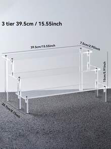 Akrylställ i flera nivåer, förvarings- och displayhylla för hemmet, smyckes- och kosmetikaställ, transparent displayställ för flera lager, tårtställ, parfymställ - Multifärgad - Visa 14
