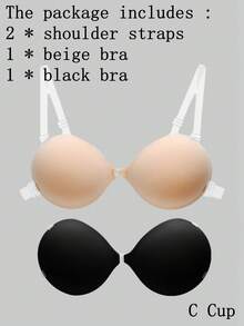 ideaCCSZ Sujetador adhesivo de 5 cm de grosor, sujetador invisible, realzador de busto, potenciador de escote, sujetador sin tirantes para pechos pequeños, adecuado para vestidos sin tirantes, vestidos de noche, bodas, lencería de verano para mujeres, sujetador de súper elevación - Multicolor - Ver 20