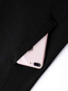 1pc Men's Casual Turndown Collar Jacket, Business Gentleman Casual Jacket Top For Spring & Autumn, Business Formal Style - 黑色 - 查看 5