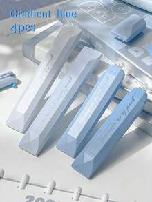 1/4卷渐变双面胶带，胶水笔，必备文具，大容量，持久耐用，透明胶水笔，适用于手工和剪贴簿、DIY拼贴画和照片装裱、返校季、文具胶带、办公用品、手工日记和艺术项目、工艺品、婚礼 - 彩色 - 查看 4