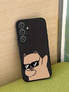 1个创意酷炫眼镜水仓鼠直边液态软胶手机壳，兼容三星Galaxy S26 S25 S24 Ultra S24 Plus S24 FE S23 S22 A55 A54 A53 A52 A50 A30 A42 A35 A34 A33 A25 A24 A20 A30 A15 A17、Smart 8/ Hot 40i/ Spark 20/ Spark 20C/ Spark Go 2024/ Moto G84/荣耀X9b X9A X9D X7B X9C X6A 8X X7 X8 X8C X8B Y9S Y9A Y7P Y7P/1+ - 黑色 - 查看 3