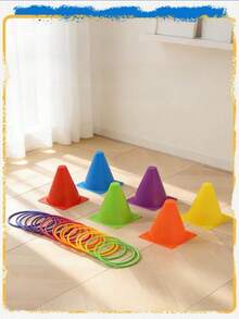 19件/21件/31件户外投掷球多人游戏，集体套圈游戏，团队建设训练器材，儿童节派对游戏道具，嘉年华套圈多人游戏，家庭儿童游戏 - 彩色 - 查看 10